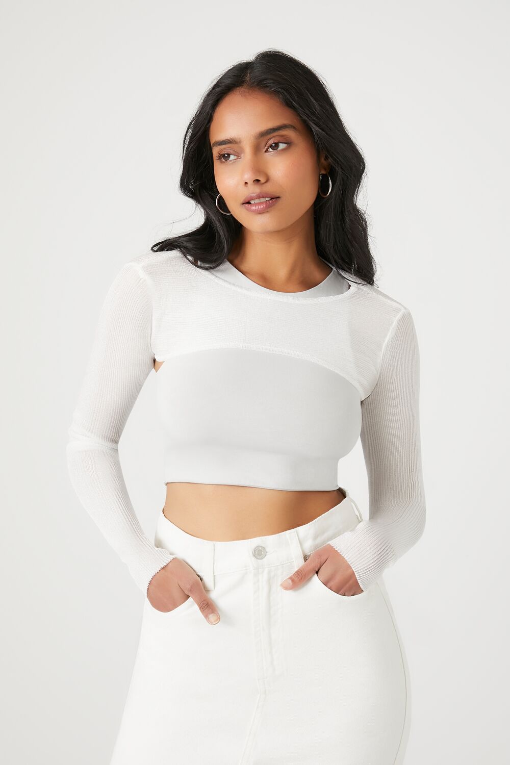 Super Cropped Sweater-Knit Top | Forever 21 Women