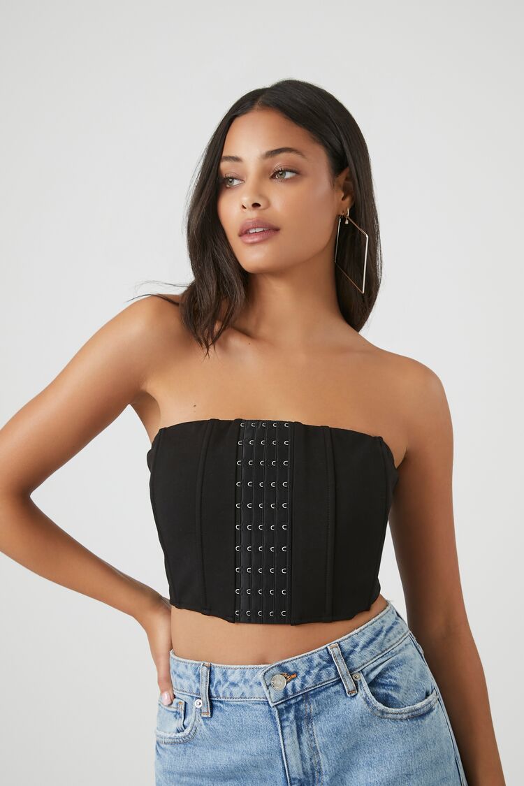 Hook-and-Eye Cropped Tube Top | Forever 21 Women