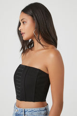 Hook-and-Eye Cropped Tube Top | Forever 21 Women