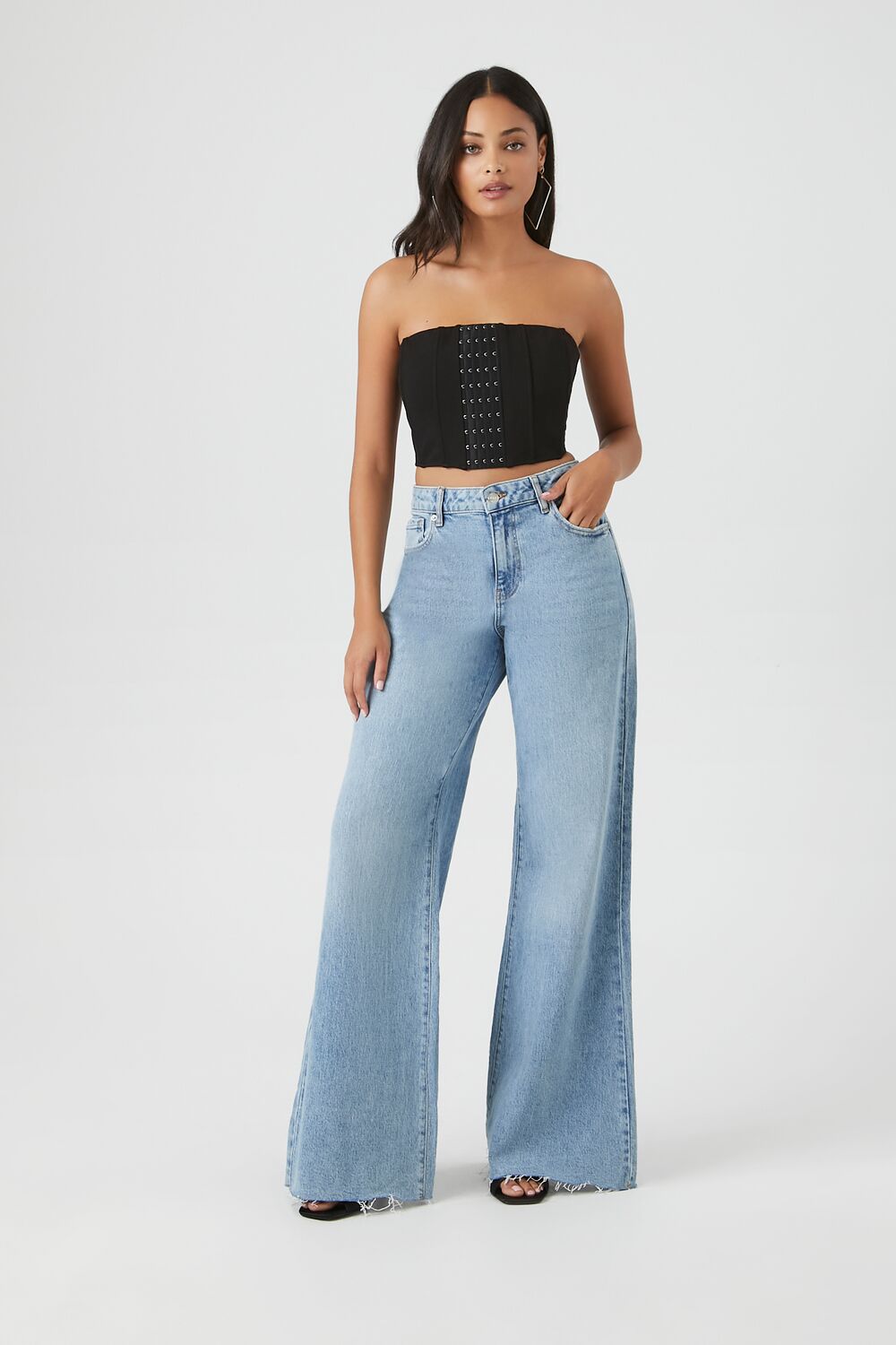 Hook-and-Eye Cropped Tube Top | Forever 21 Women