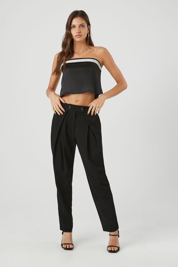 Rhinestone Strapless Crop Top | Forever 21 Women