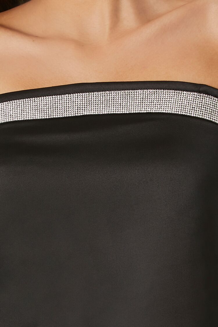 Rhinestone Strapless Crop Top | Forever 21 Women
