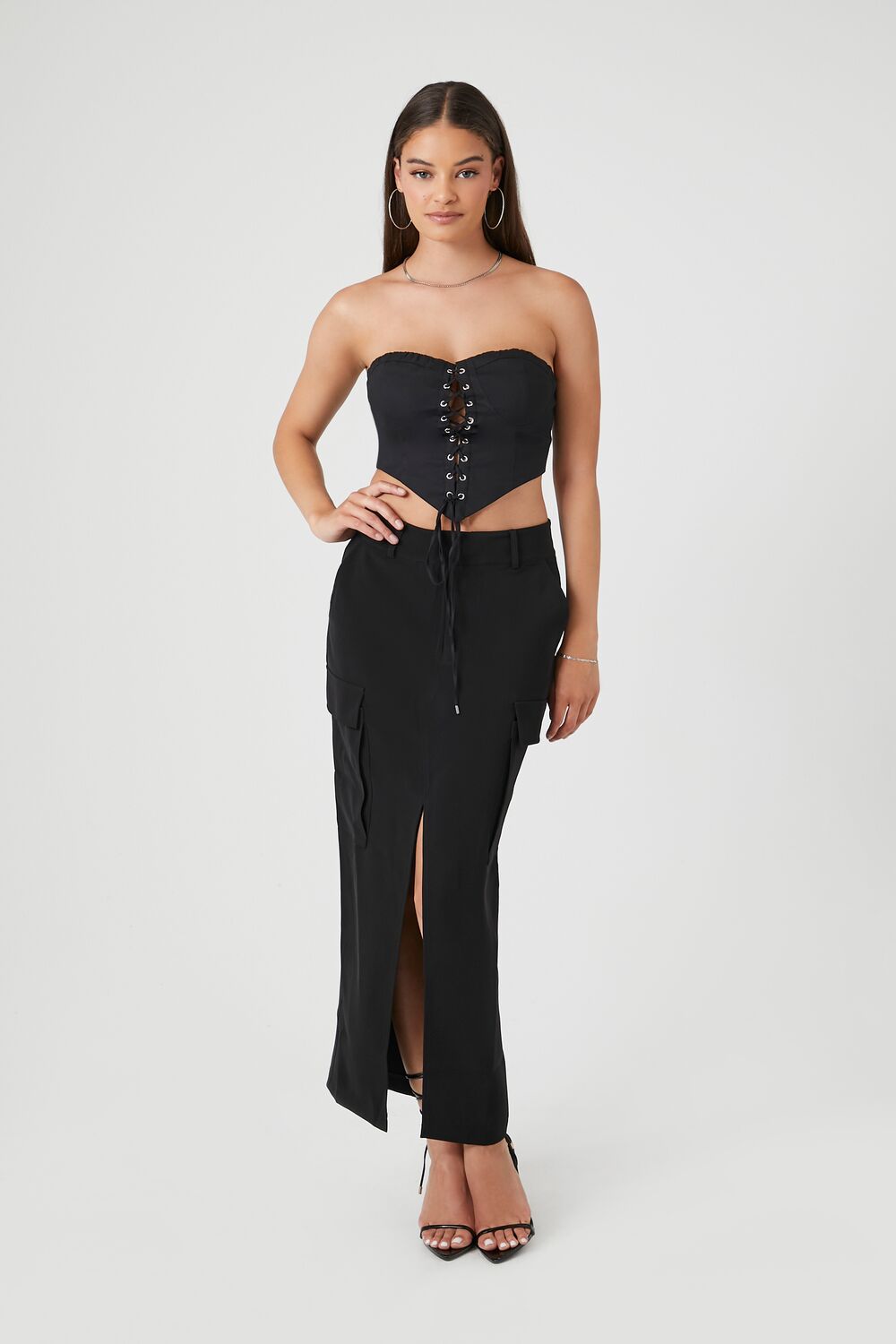 Lace-Up Bustier Tube Top | Forever 21 Women