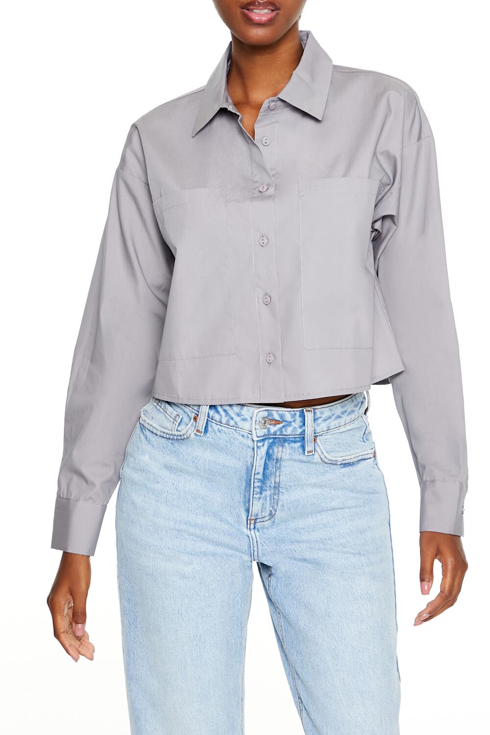 Cotton Long-Sleeve Shirt | Forever 21 Women