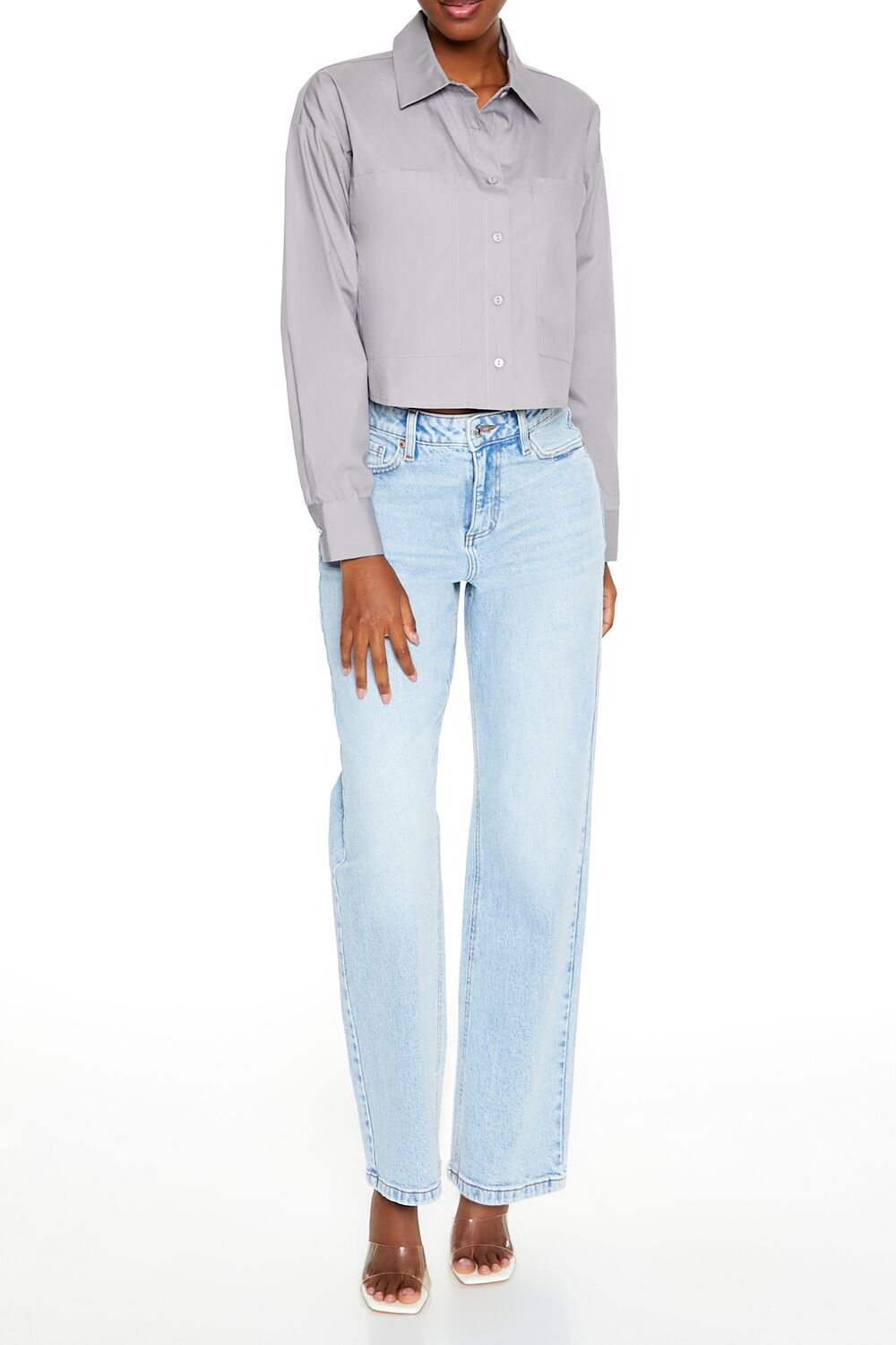 Cotton Long-Sleeve Shirt | Forever 21 Women
