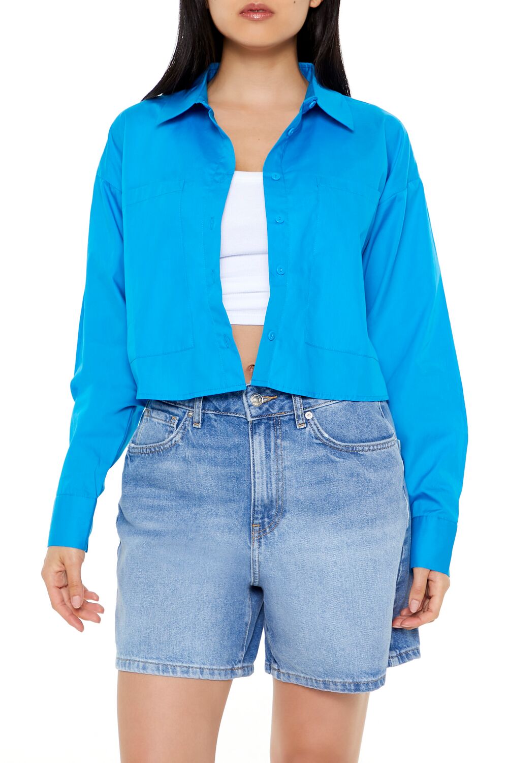 Cotton Long-Sleeve Shirt | Forever 21 Women