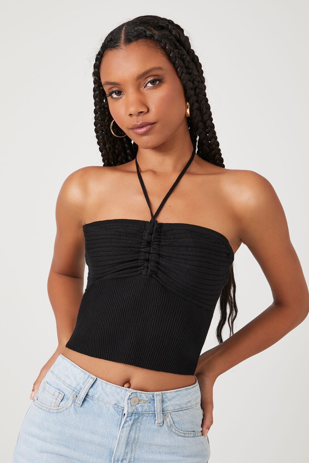 Sweater-Knit Halter Crop Top | Forever 21 Women