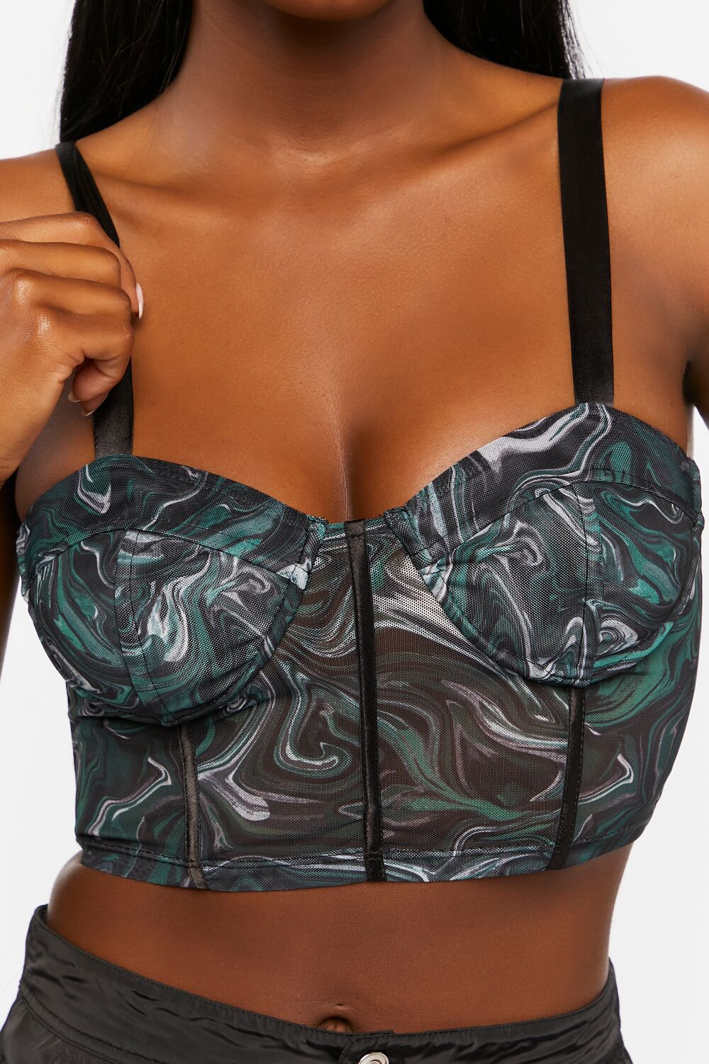 Marble Bustier Crop Top | Forever 21 Women