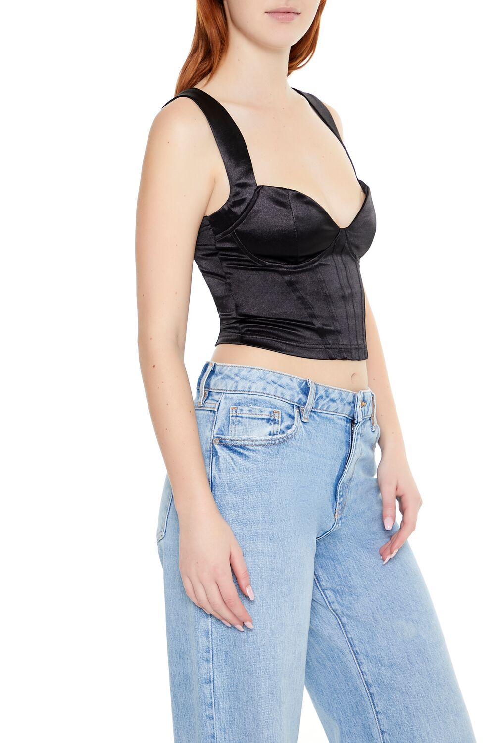 Metallic Sweetheart Crop Top | Forever 21 Women