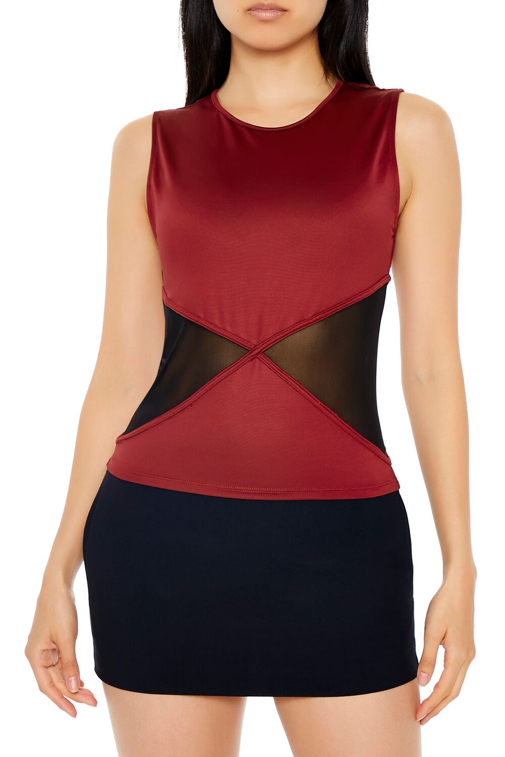 Contour Sculpt Mesh Top | Forever 21 Women
