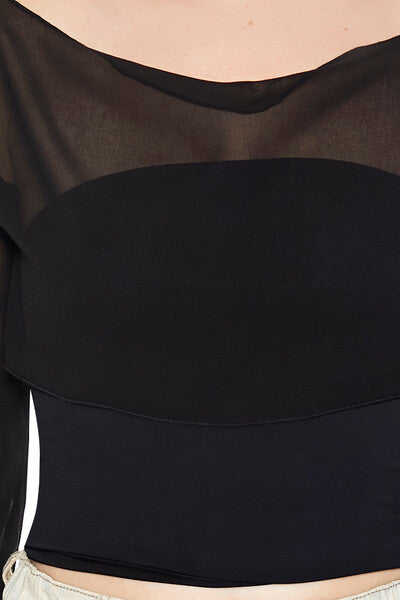 Sheer Chiffon Crop Top | Forever 21 Women