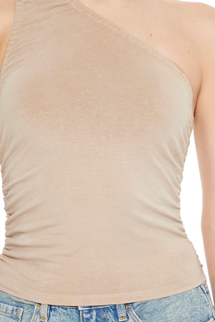 Ruched One-Shoulder Tank Top | Forever 21 Women