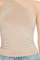 Ruched One-Shoulder Tank Top | Forever 21 Women