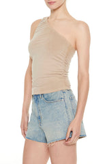 Ruched One-Shoulder Tank Top | Forever 21 Women