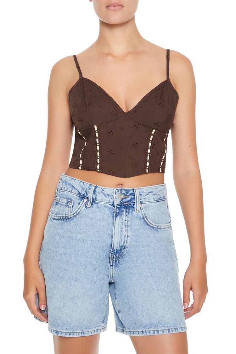 Eyelet Cropped Cami | Forever 21 Women