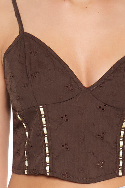 Eyelet Cropped Cami | Forever 21 Women