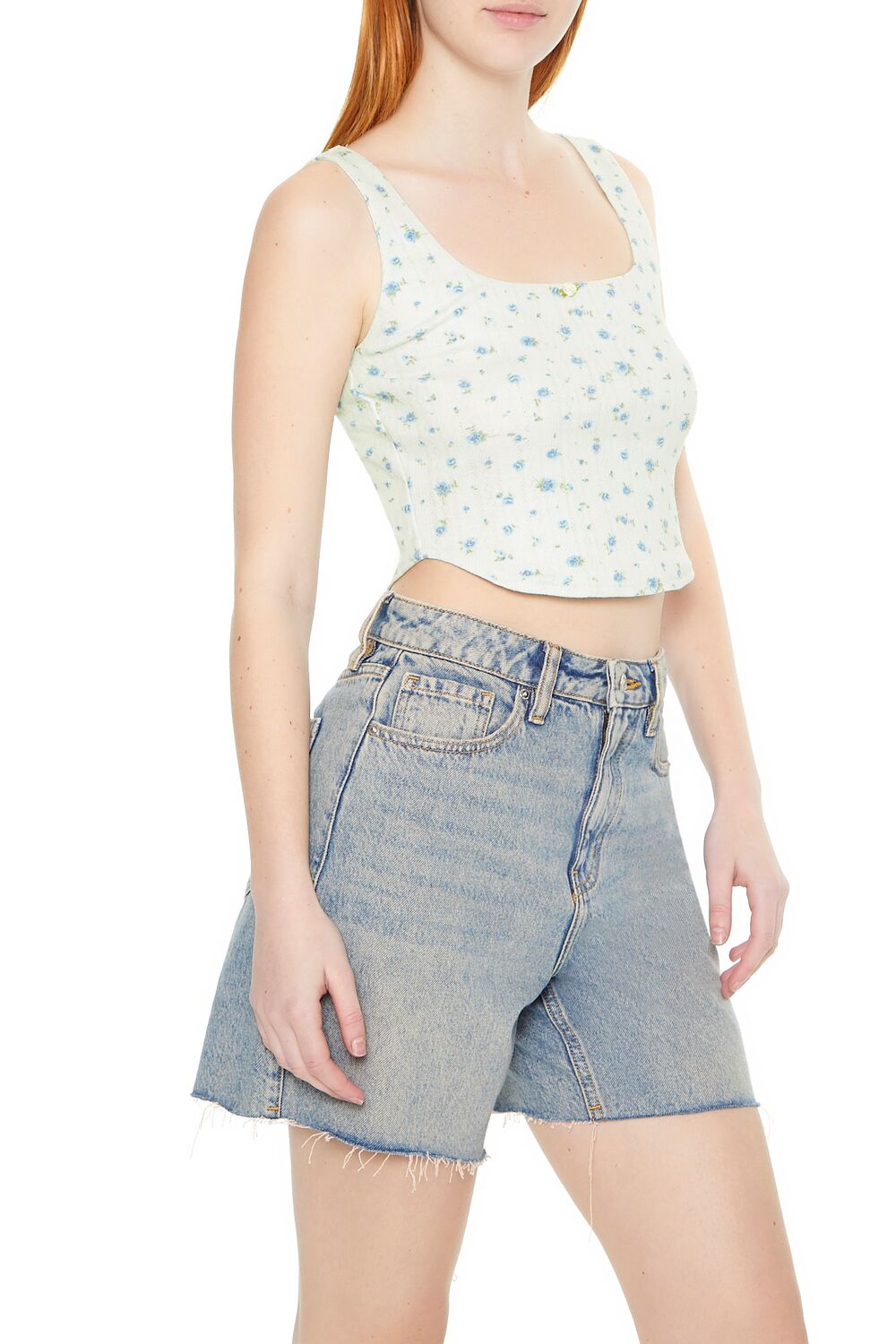 Cropped Floral Print Tank Top | Forever 21 Women