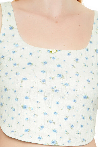 Cropped Floral Print Tank Top | Forever 21 Women
