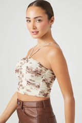 Mesh Floral Print Cropped Cami | Forever 21 Women