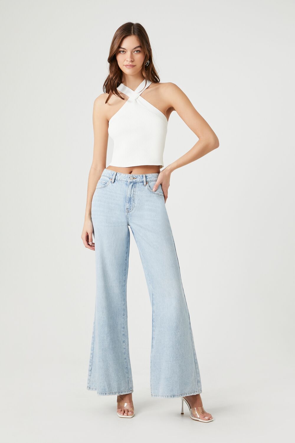 Sweater-Knit Crisscross Crop Top | Forever 21 Women