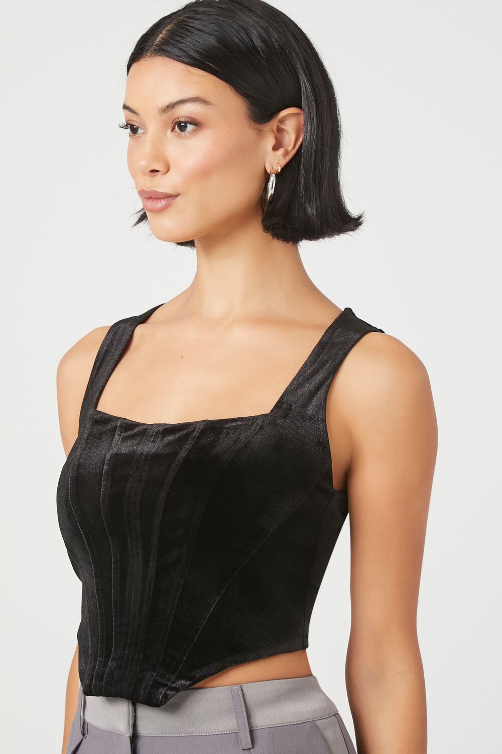 Velvet Bustier Cropped Tank Top | Forever 21 Women