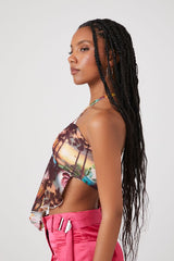 Tropical Mesh Halter Top | Forever 21 Women
