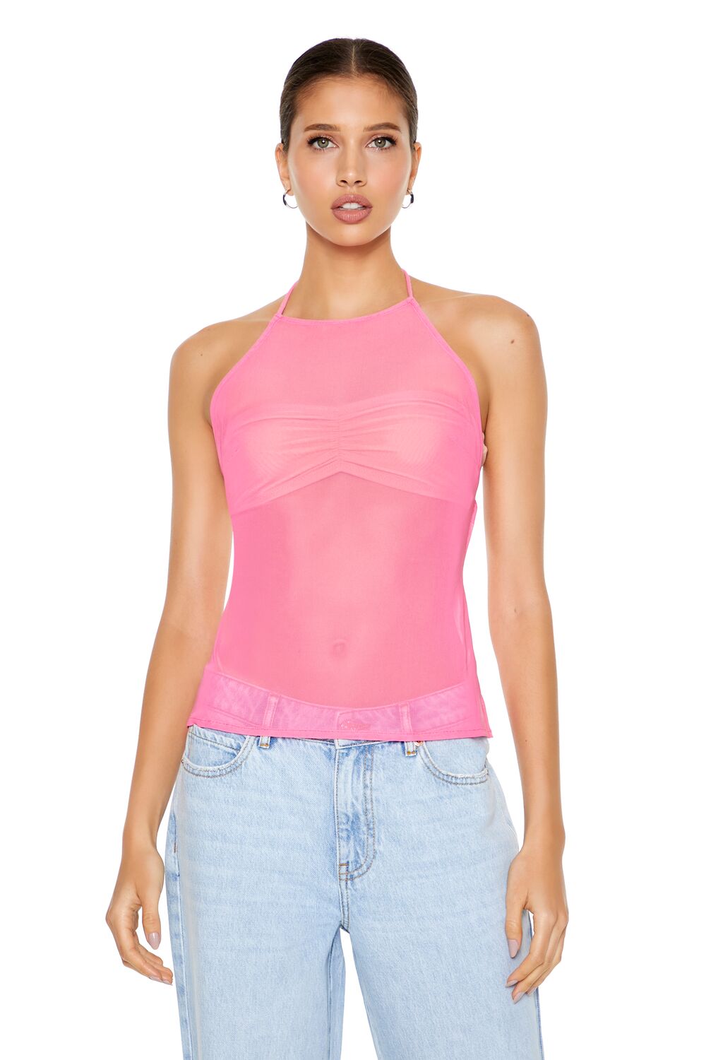 Sheer Mesh Halter Top | Forever 21 Women