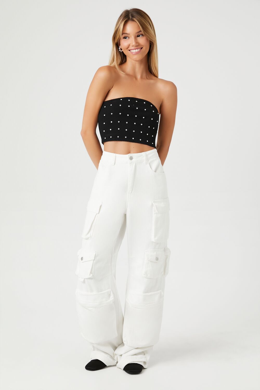 Rhinestone Cropped Tube Top | Forever 21 Women