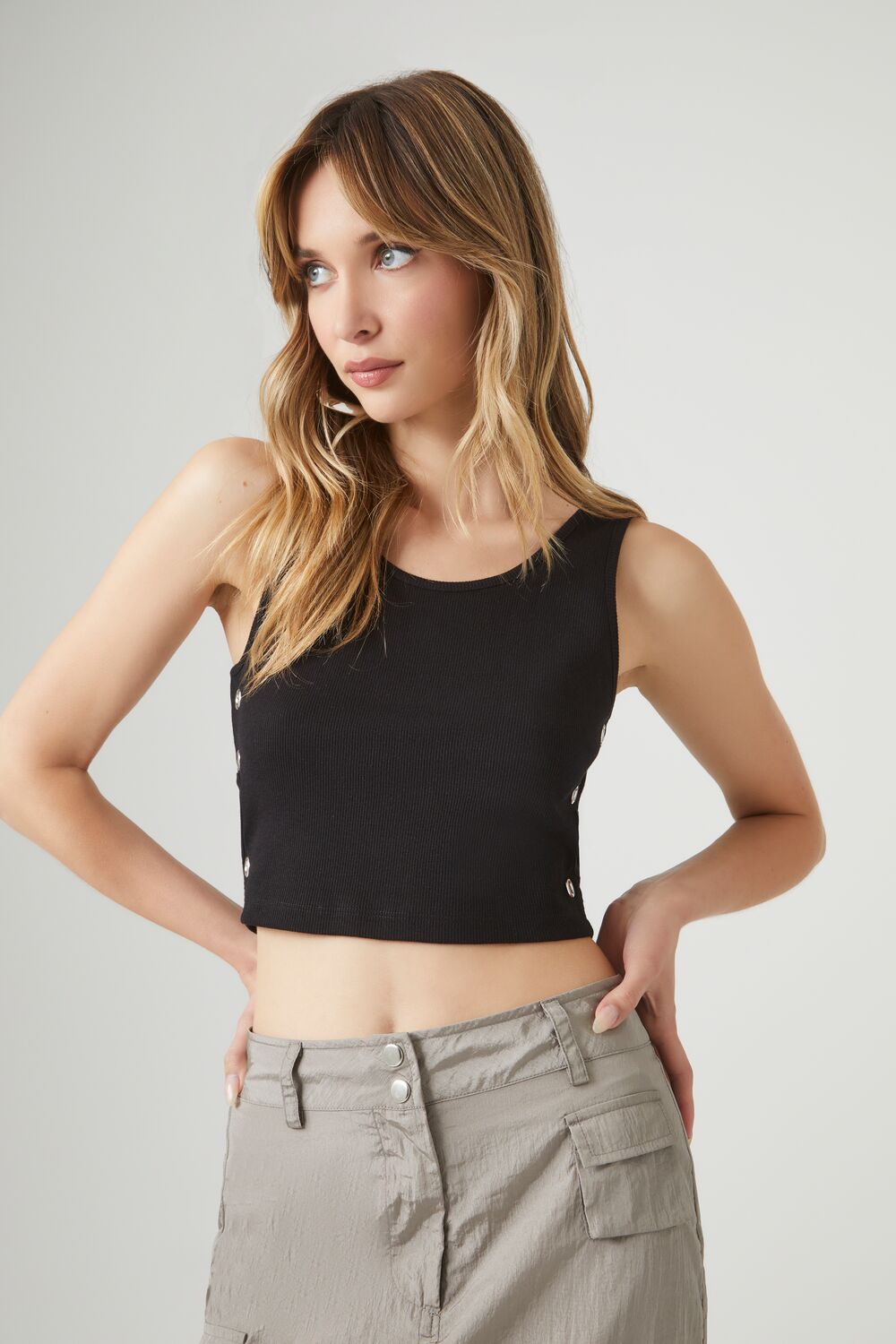 Eyelet Cropped Tank Top | Forever 21 Women