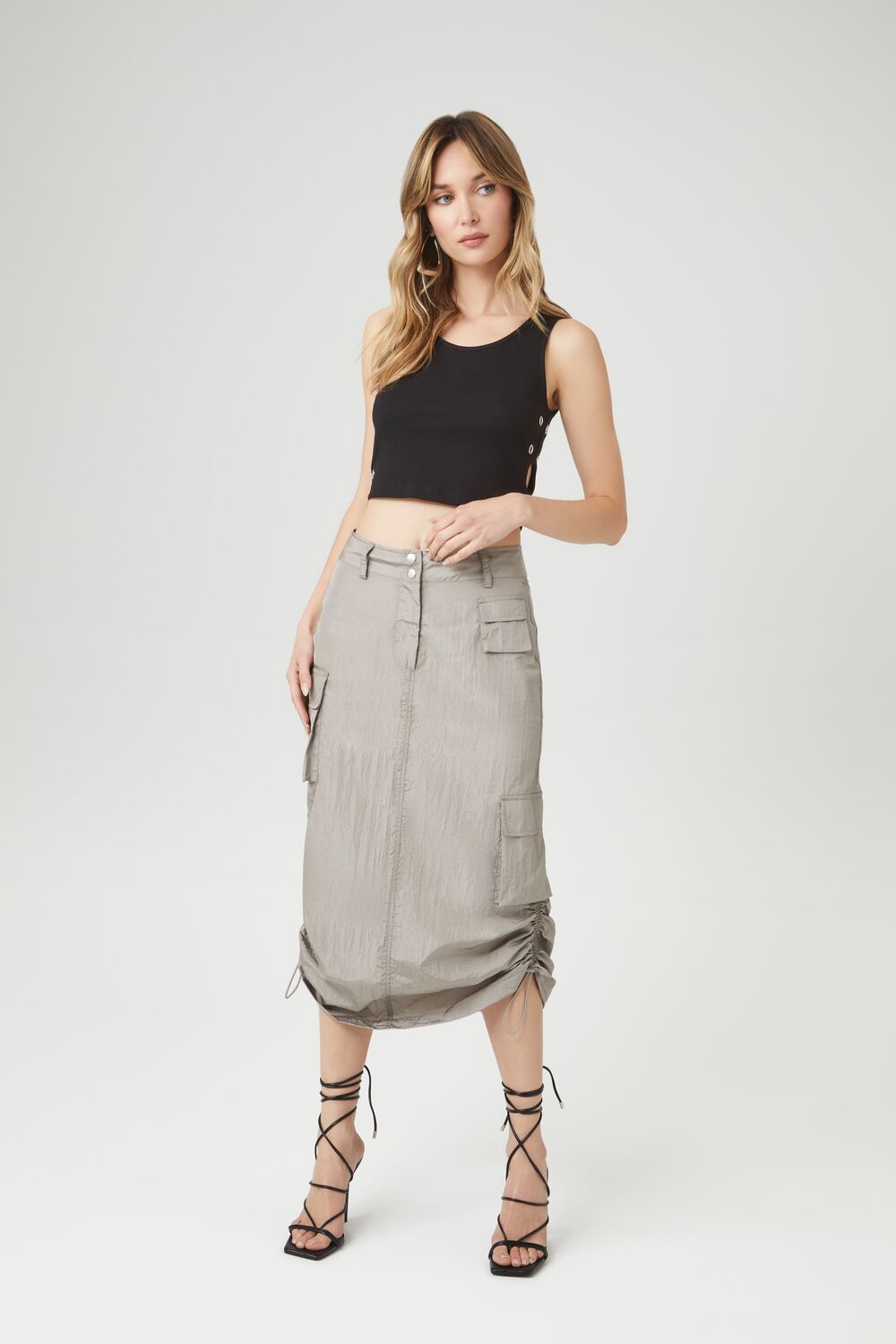 Eyelet Cropped Tank Top | Forever 21 Women
