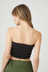 Smocked Cropped Tube Top | Forever 21 Women