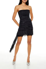 Rhinestone Ruffle Mini Tube Dress | Forever 21 Women
