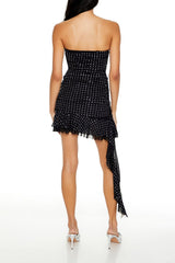 Rhinestone Ruffle Mini Tube Dress | Forever 21 Women
