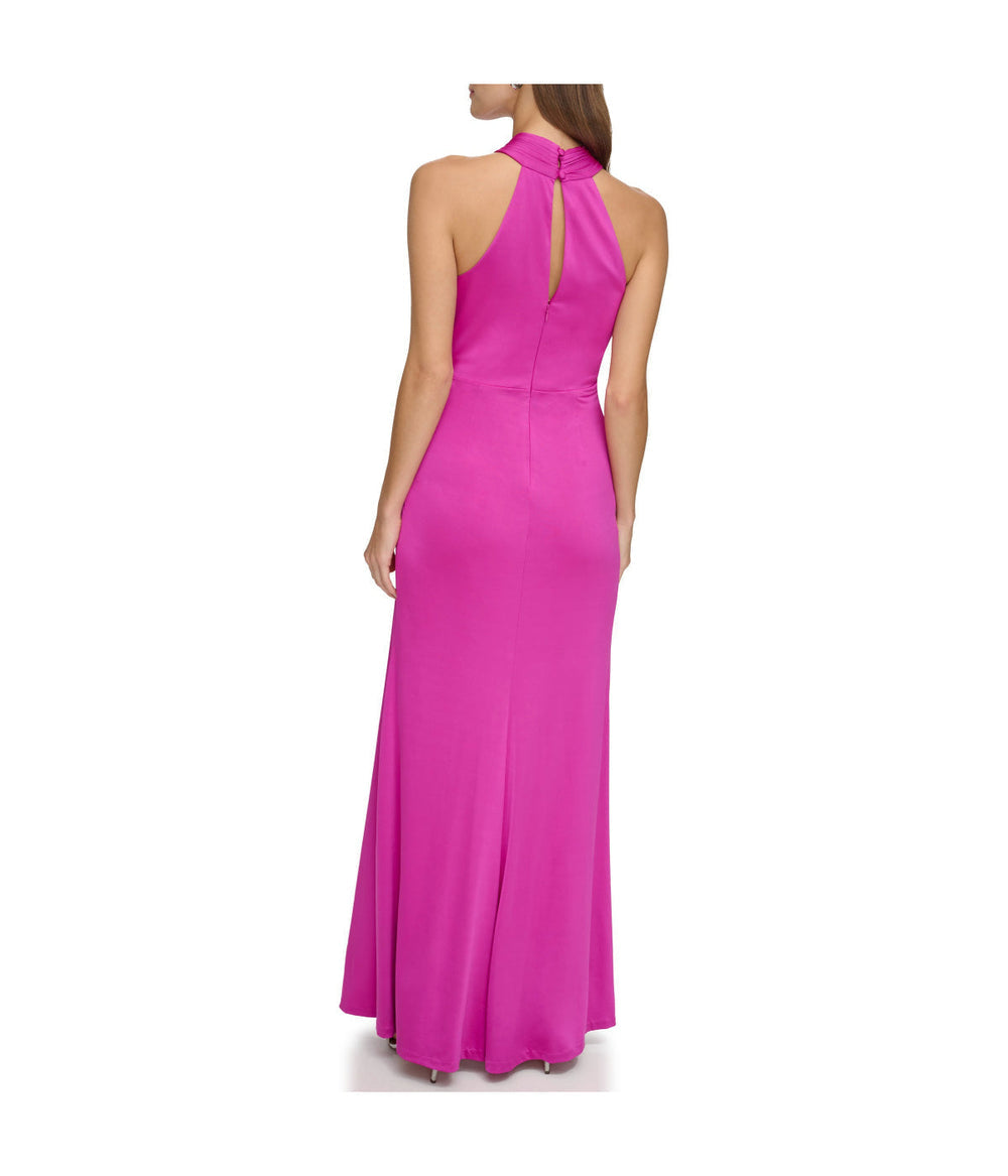Sleeves High Neck Gown With Drape Front Berry | Forever 21 Women