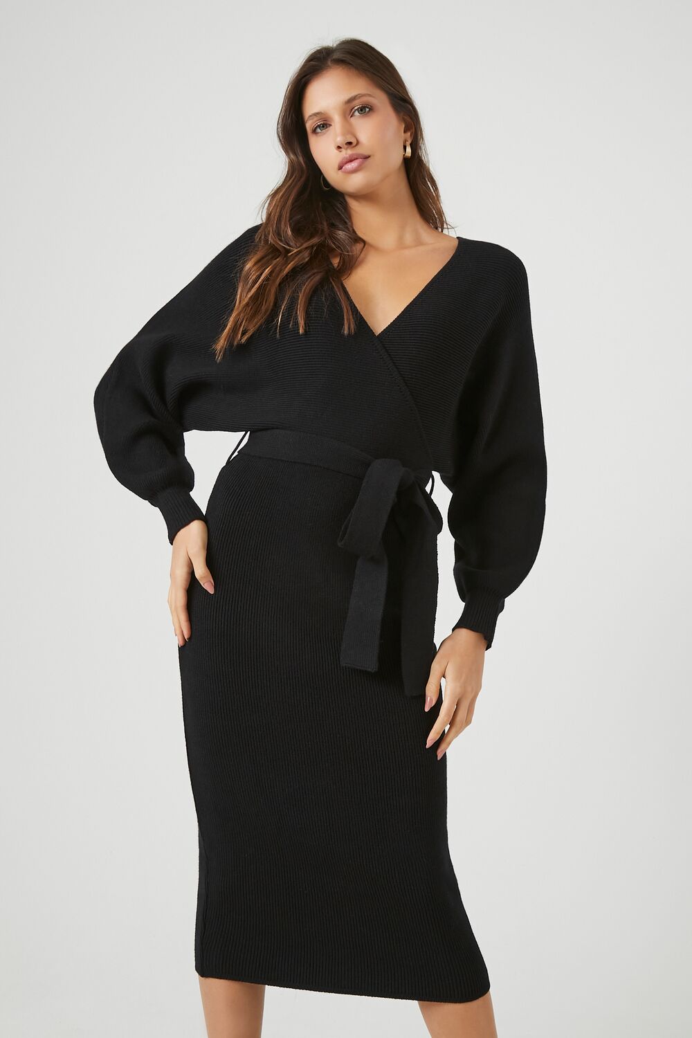Sweater Midi Wrap Dress | Forever 21 Women