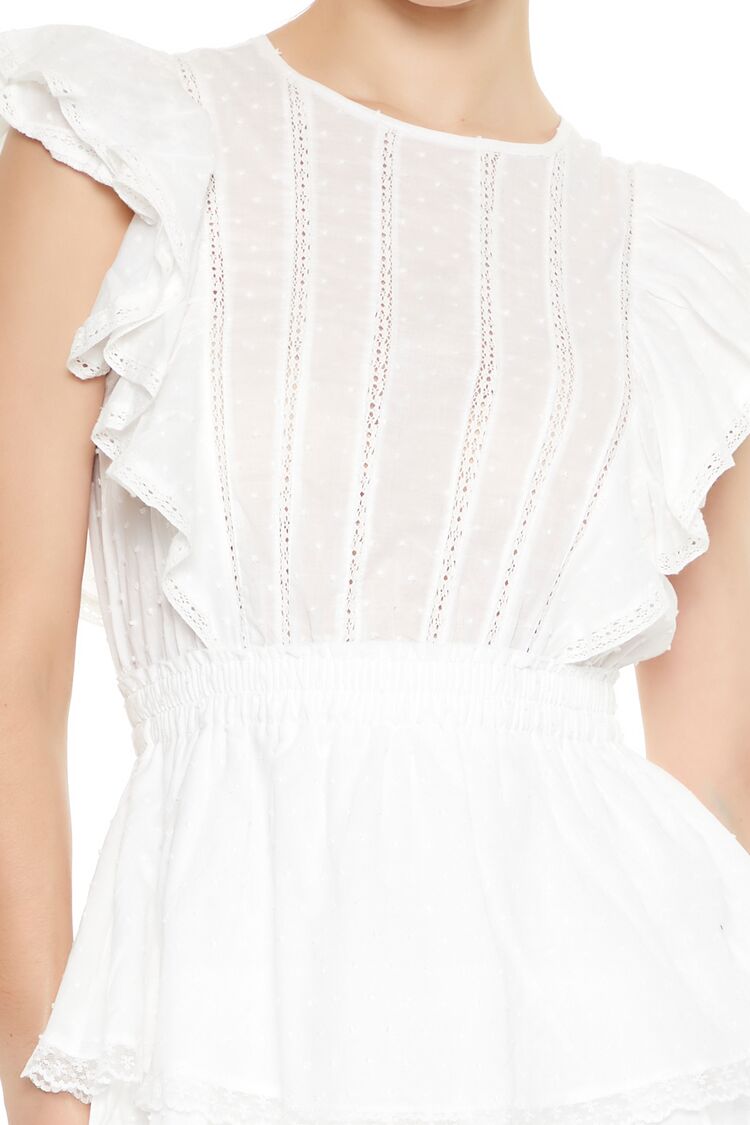 Clip Dot Lace Ruffled Mini Dress | Forever 21 Women