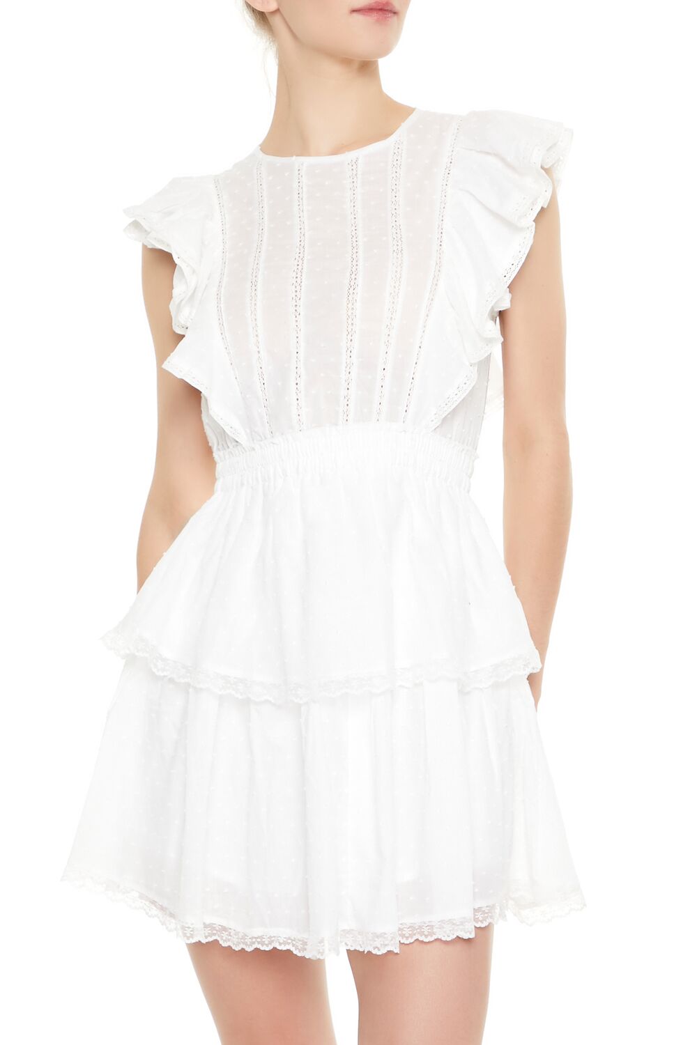 Clip Dot Lace Ruffled Mini Dress | Forever 21 Women