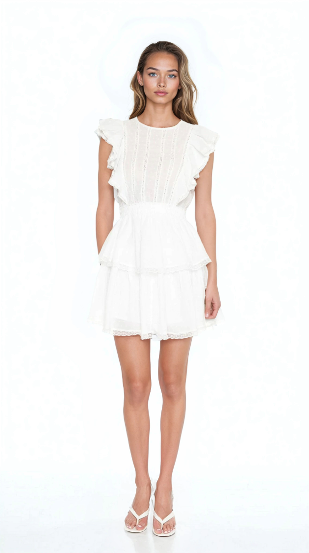 Clip Dot Lace Ruffled Mini Dress | Forever 21 Women