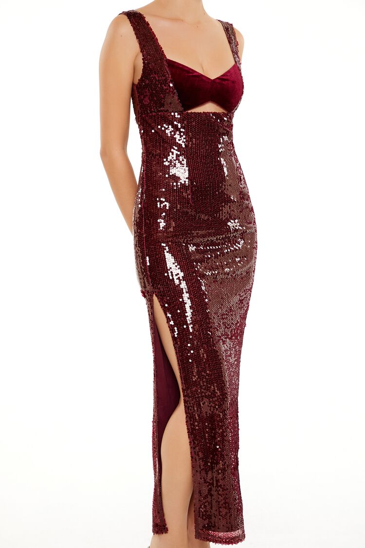 Sequin Cutout Maxi Dress | Forever 21 Women