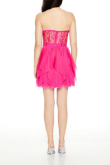 Lace & Tulle Bustier Mini Dress | Forever 21 Women