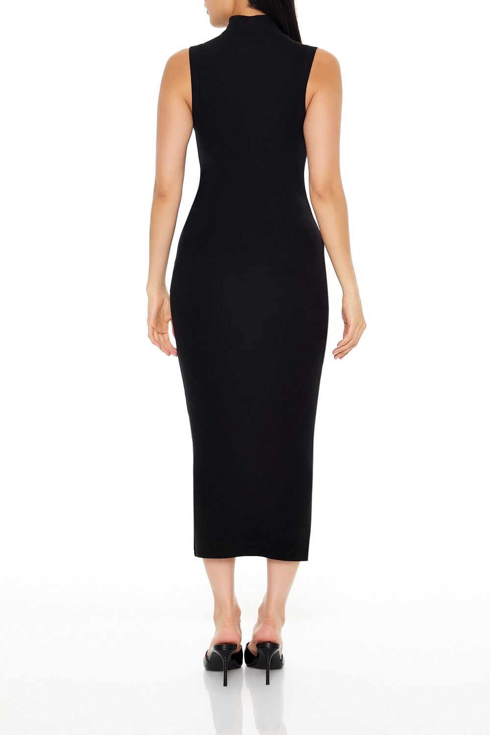 Ribbed Knit Mock Neck Midi Dress | Forever 21 Women