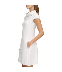 Cap Sleeve Roll Neck Shift Ivory | Forever 21 Women
