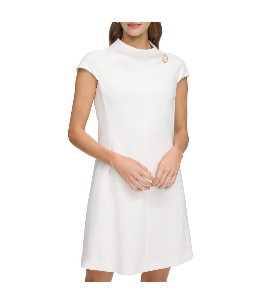 Cap Sleeve Roll Neck Shift Ivory | Forever 21 Women