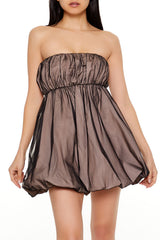 Organza Bubble-Hem Mini Dress | Forever 21 Women