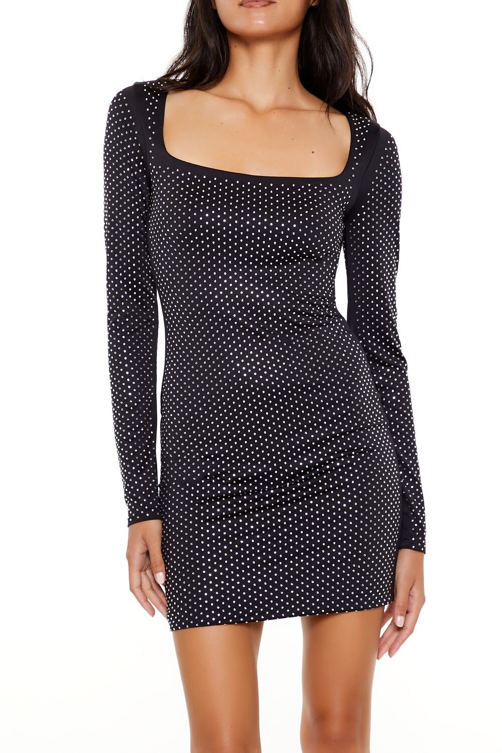 Contour Sculpt Rhinestone Mini Dress | Forever 21 Women