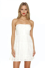Strapless Eyelet Bustier Mini Dress | Forever 21 Women