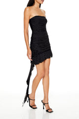 Rhinestone Ruffle Tube Mini Dress | Forever 21 Women