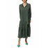 Zamara Tie Neck Long Sleeve Tier Maxi Dress | Forever 21 Women