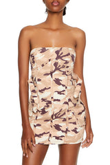 Camo Bustier Tube Mini Dress | Forever 21 Women