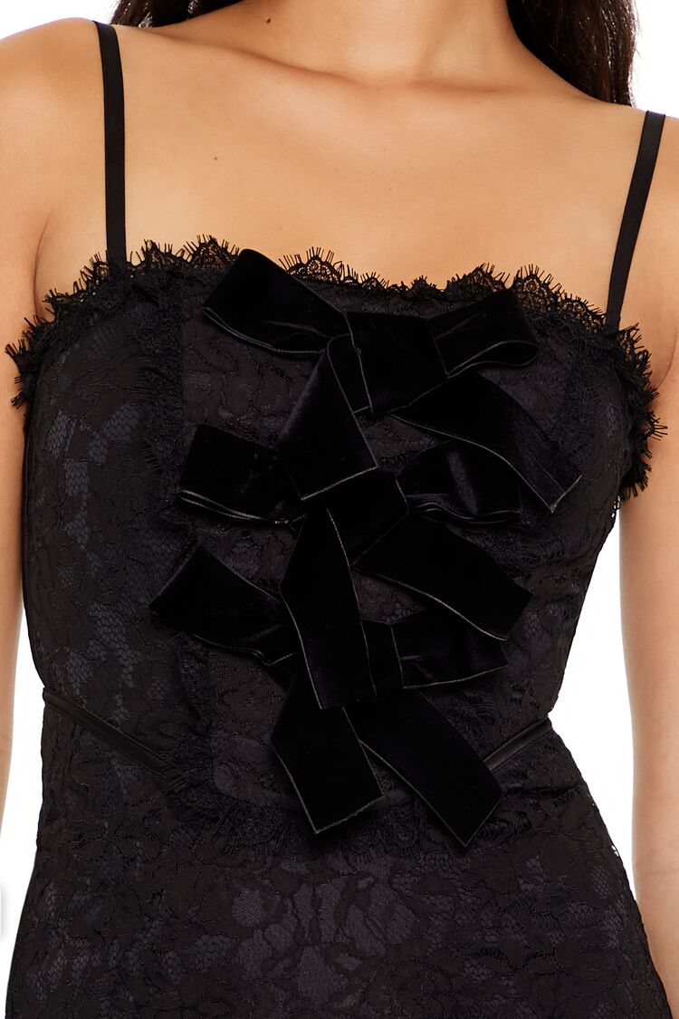 Eyelash Lace Bow Mini Dress | Forever 21 Women